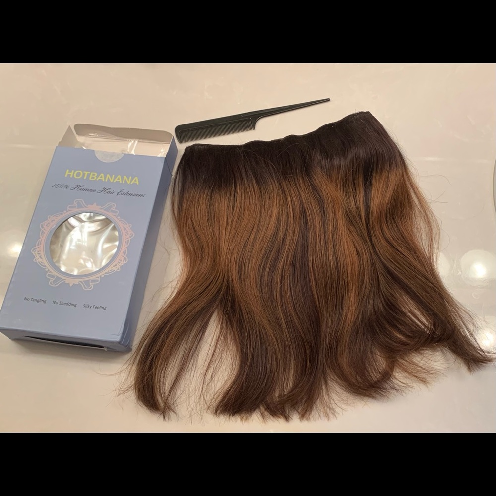 Halo style hair extensions, 12 inch